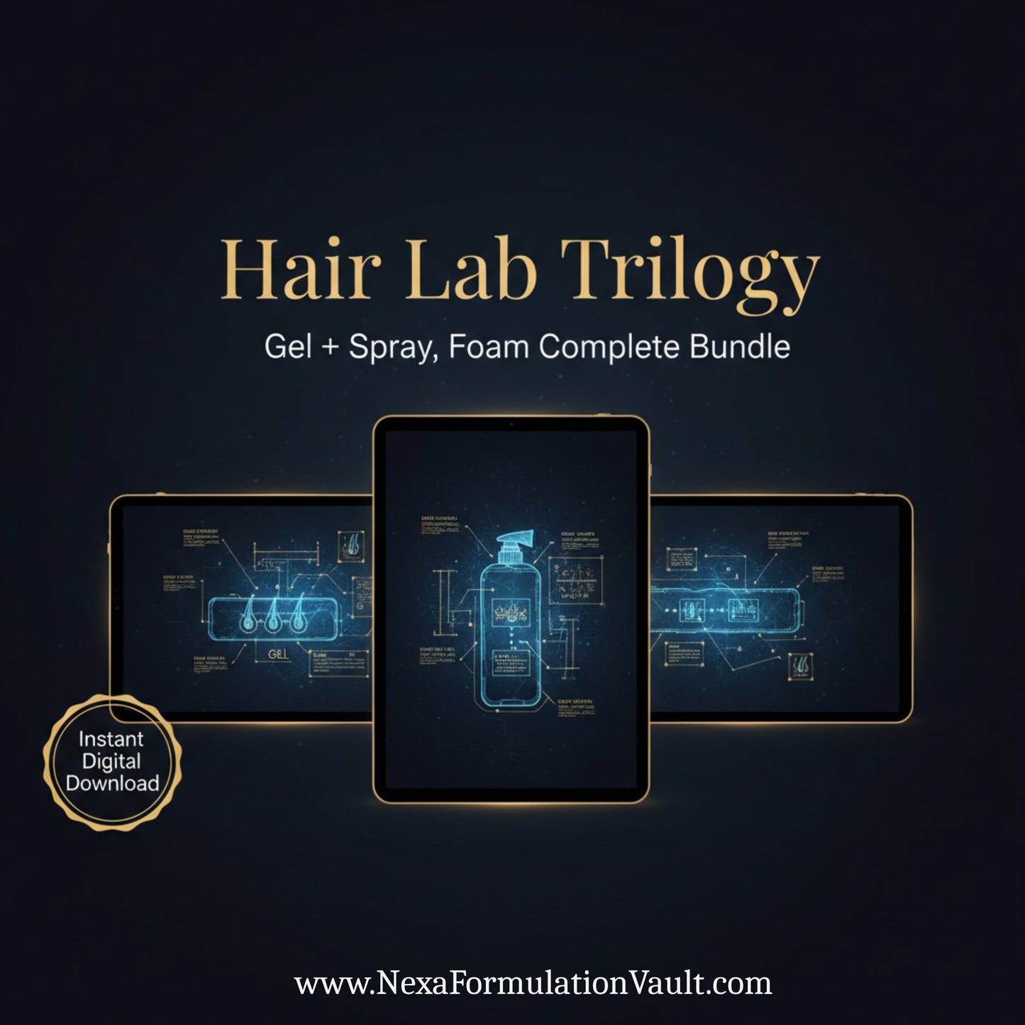 Hair Lab Trilogy Bundle — Gel + Spray + Foam Formulation Guides