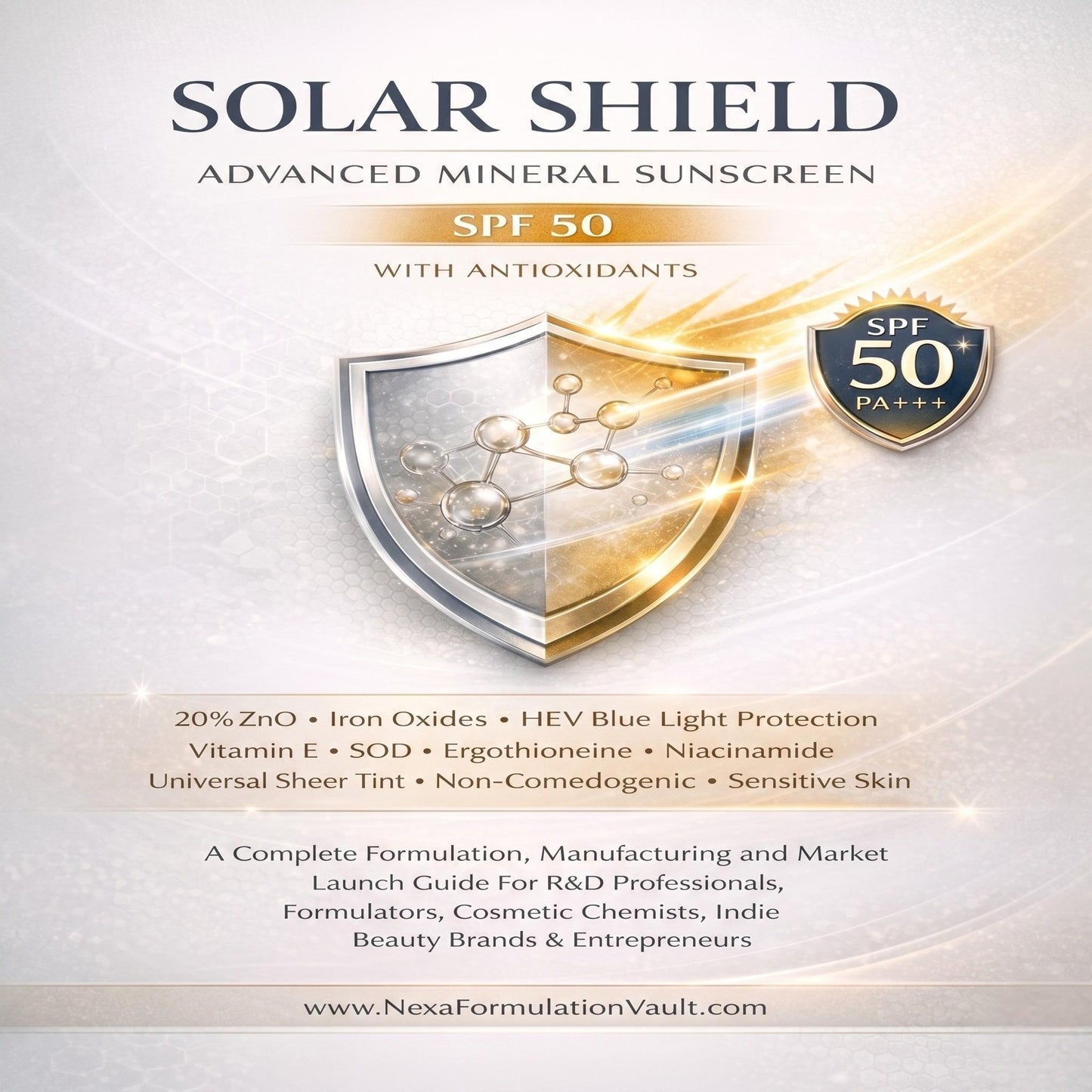 SOLAR SHIELD ADVANCED MINERAL SUNSCREEN SPF 50 WITH ANTIOXIDANTS