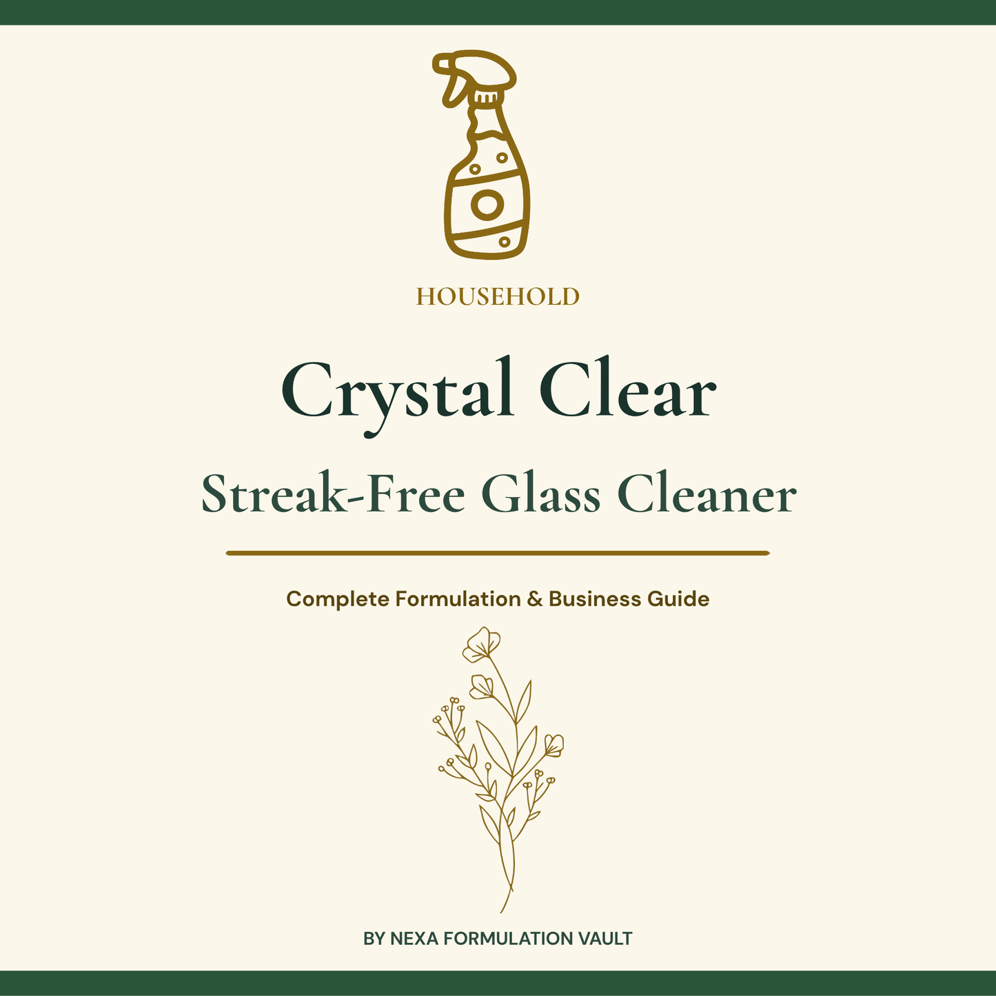 Crystal Clear Glass Cleaner Cover