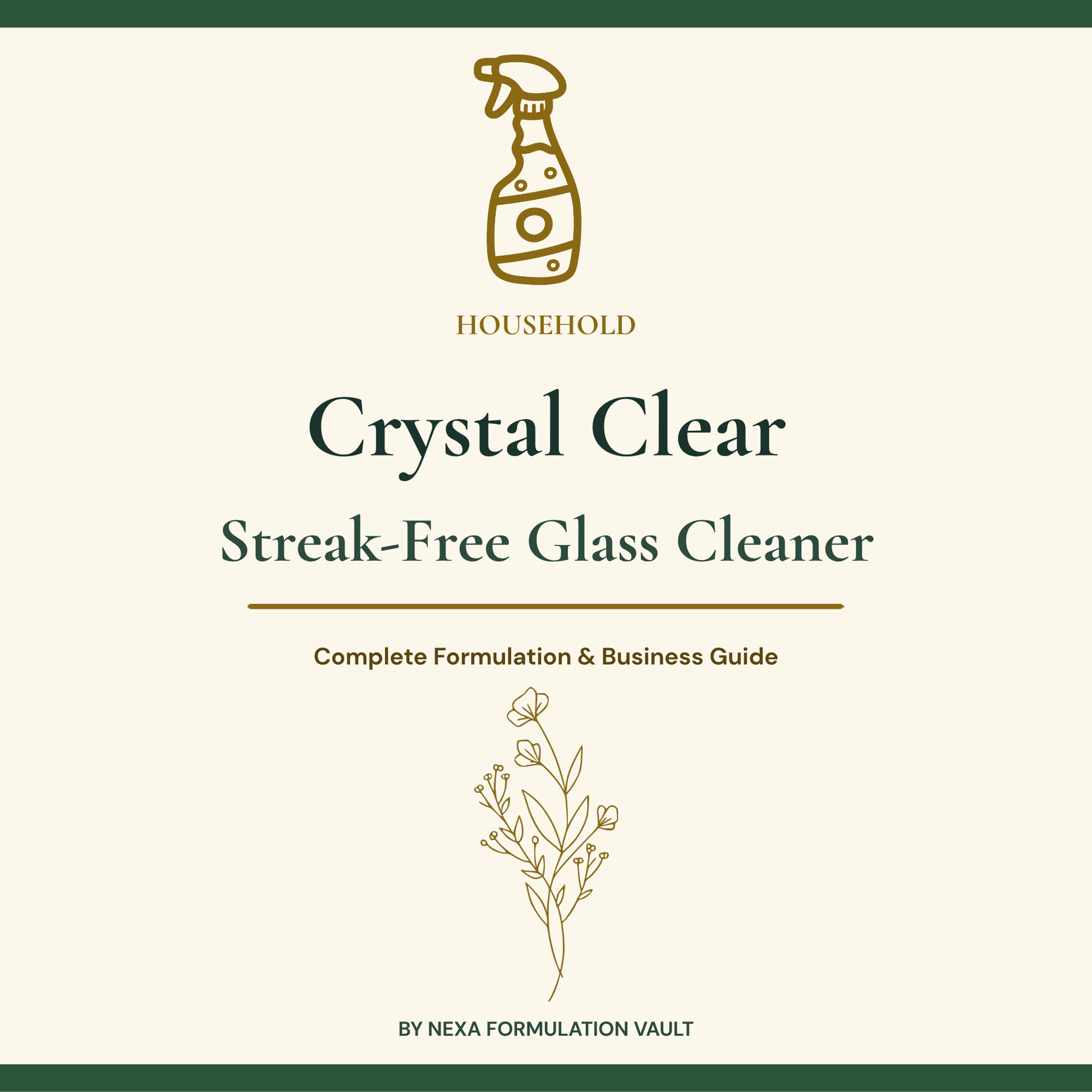 Crystal Clear Glass Cleaner Cover