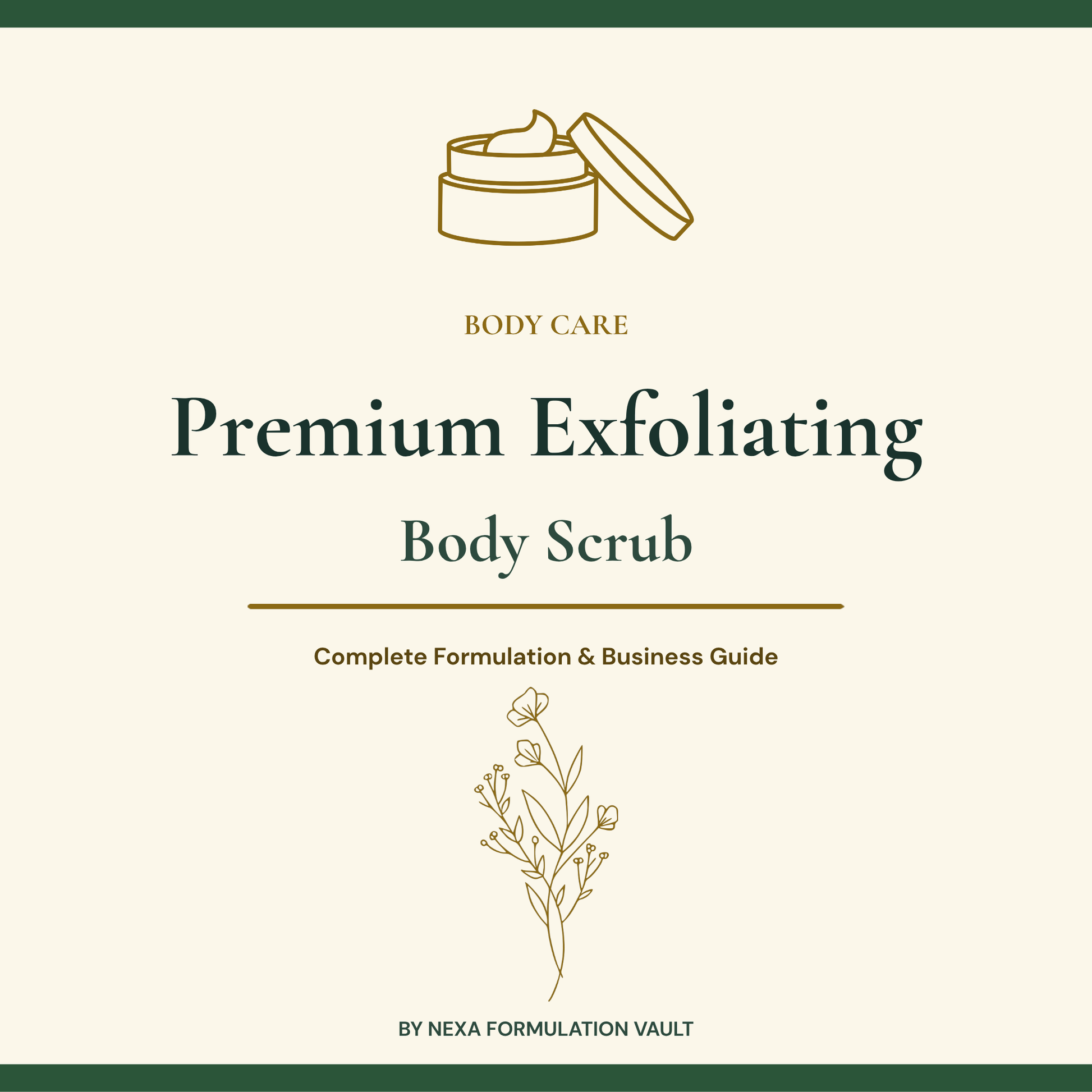 Premium Exfoliating Body Scrub Cover