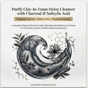 Purify Clay-to-Foam Detox Cleanser with Charcoal & Salicylic Acid — Professional Formulation & Business Launch Guide