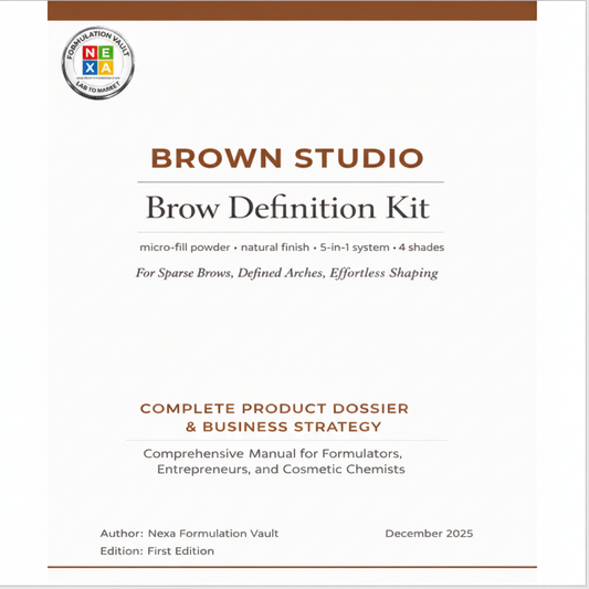 Brown Studio Brow Definition Kit Formulation Dossier by Nexa Formulation Vault